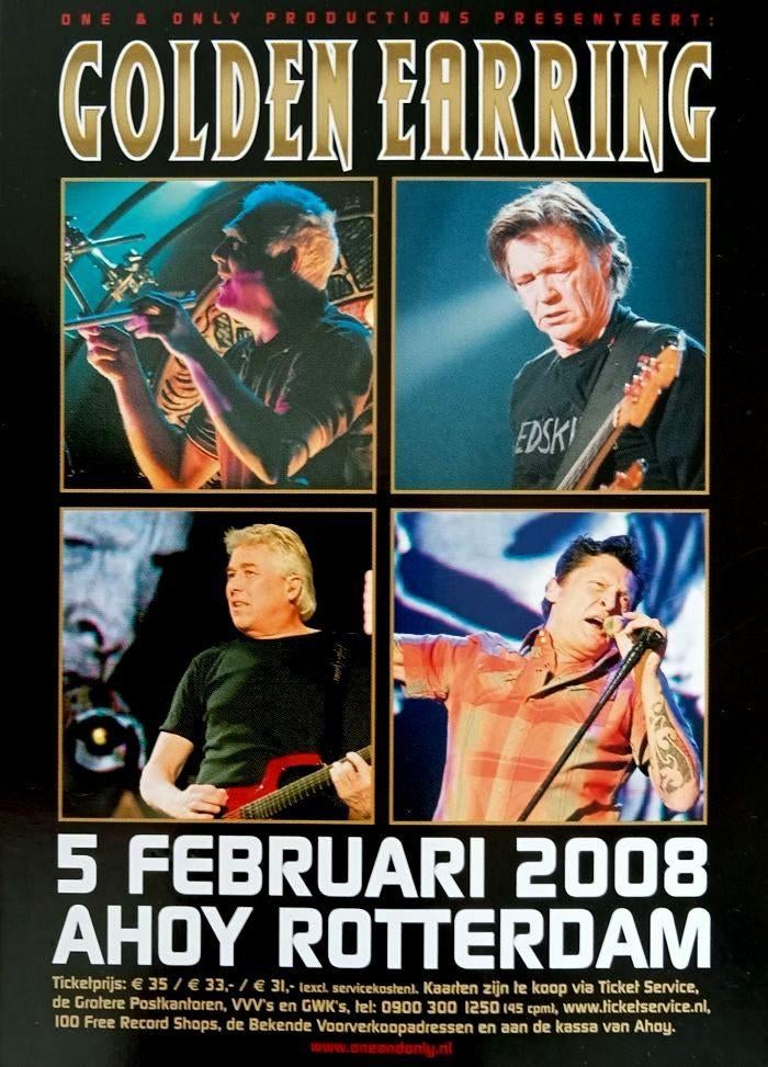 Golden Earring: Ansichtkaart Ahoy 2008., Ophalen of Verzenden, Zo goed als nieuw