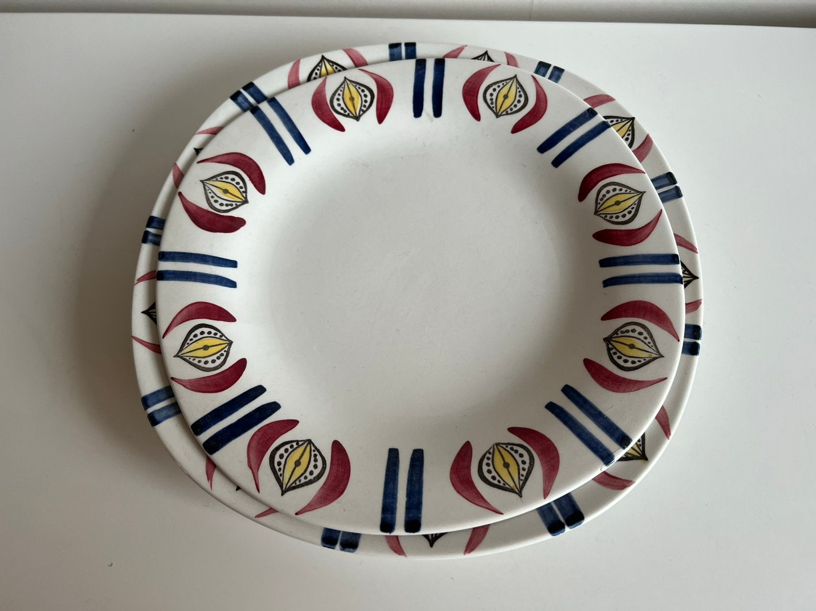 2 Vintage Rörstrand Delikat Ontbijt en Dinerbord M. Westman, Ophalen of Verzenden