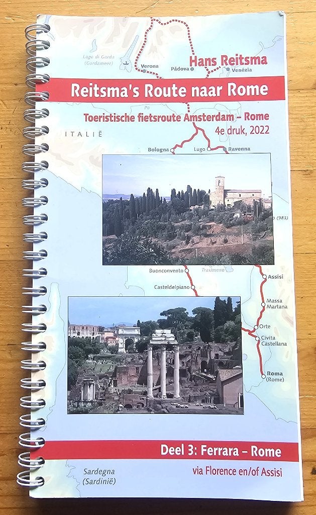 Fietsroute gids Reitsma’s Route naar Rome Deel 3, Overige merken, Europa, Ophalen of Verzenden, Zo goed als nieuw