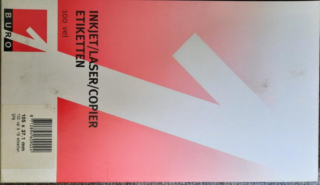 Etiketten 105x37,1, Ophalen of Verzenden