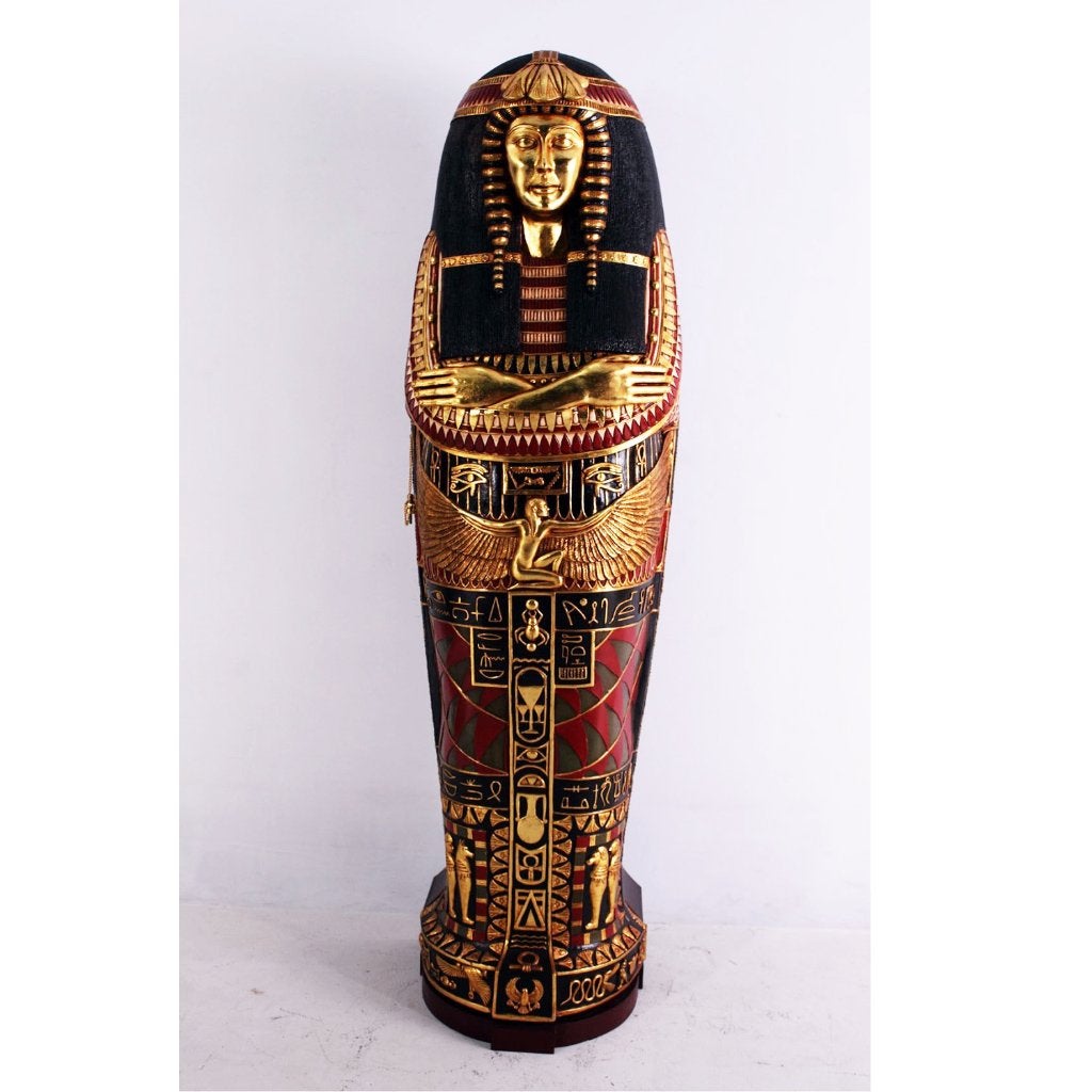 Egyptian Cabinet Sarcofaag beeld – Egypte Hoogte 192 cm, Verzamelen, Ophalen, Nieuw, Overige typen