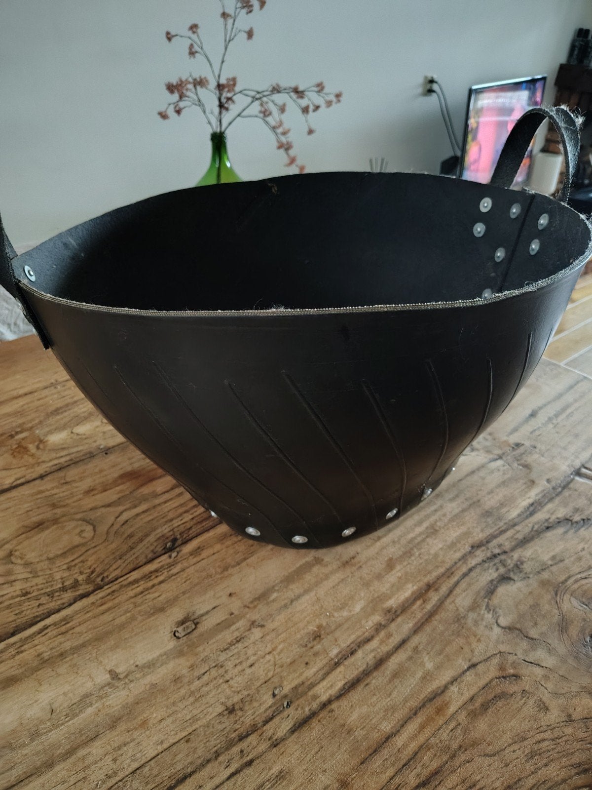 Grote rubberen houtmand, Ophalen, Rechthoekig