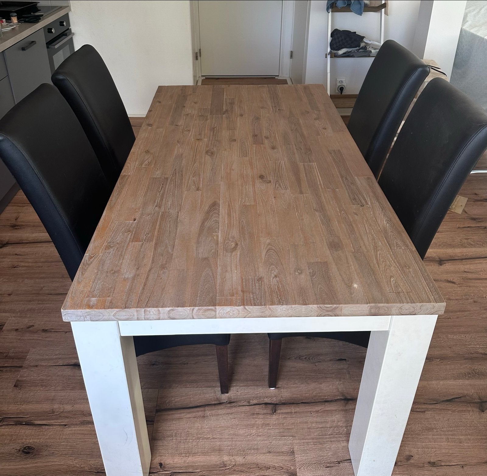 Zwarte eetkamerstoelen (4 stuks) - Gebruikt, Ophalen, Gebruikt, Rechthoekig, 50 tot 100 cm