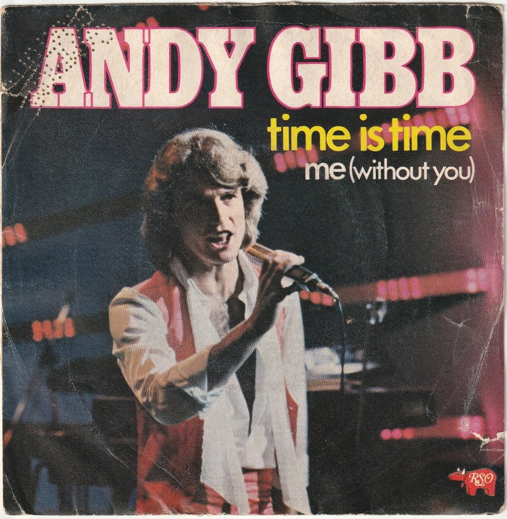 Vinyl 7" Andy Gibb:  Time is time / Me (without you), Gebruikt, 7 inch, Ophalen of Verzenden, Pop