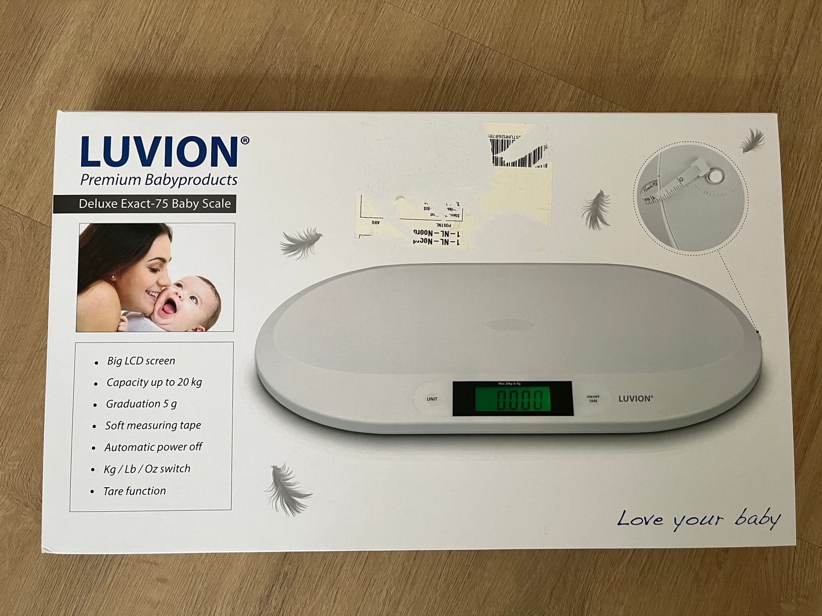 Luvion babyweegschaal z.g.a.n., Ophalen, 1 tot 500 gram, 100 kg of meer, Zo goed als nieuw