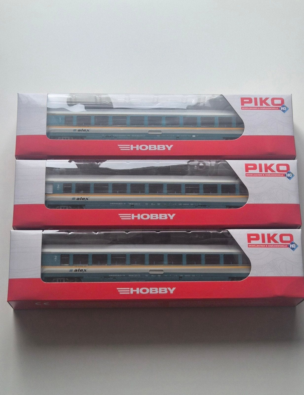Piko H0 Alex Personenrijtuigen Set - Perfecte Staat, Gelijkstroom, Wagon, Zo goed als nieuw, Piko