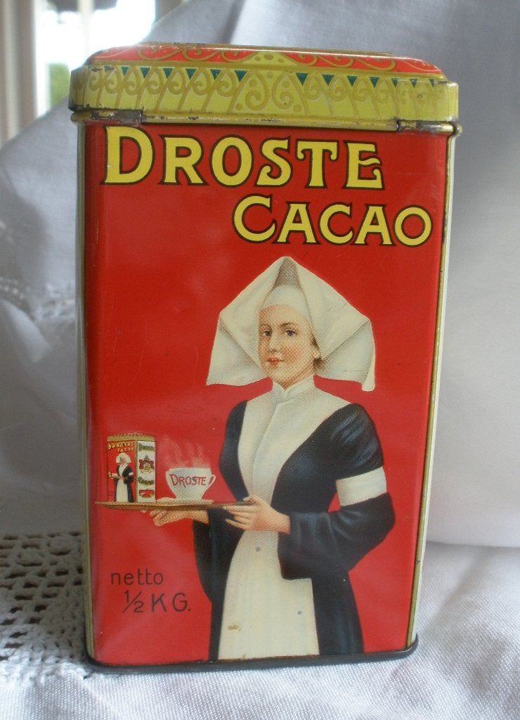 Oud Droste cacao blikje 1/2 KG, Ophalen of Verzenden, Zo goed als nieuw, Overige, Droste