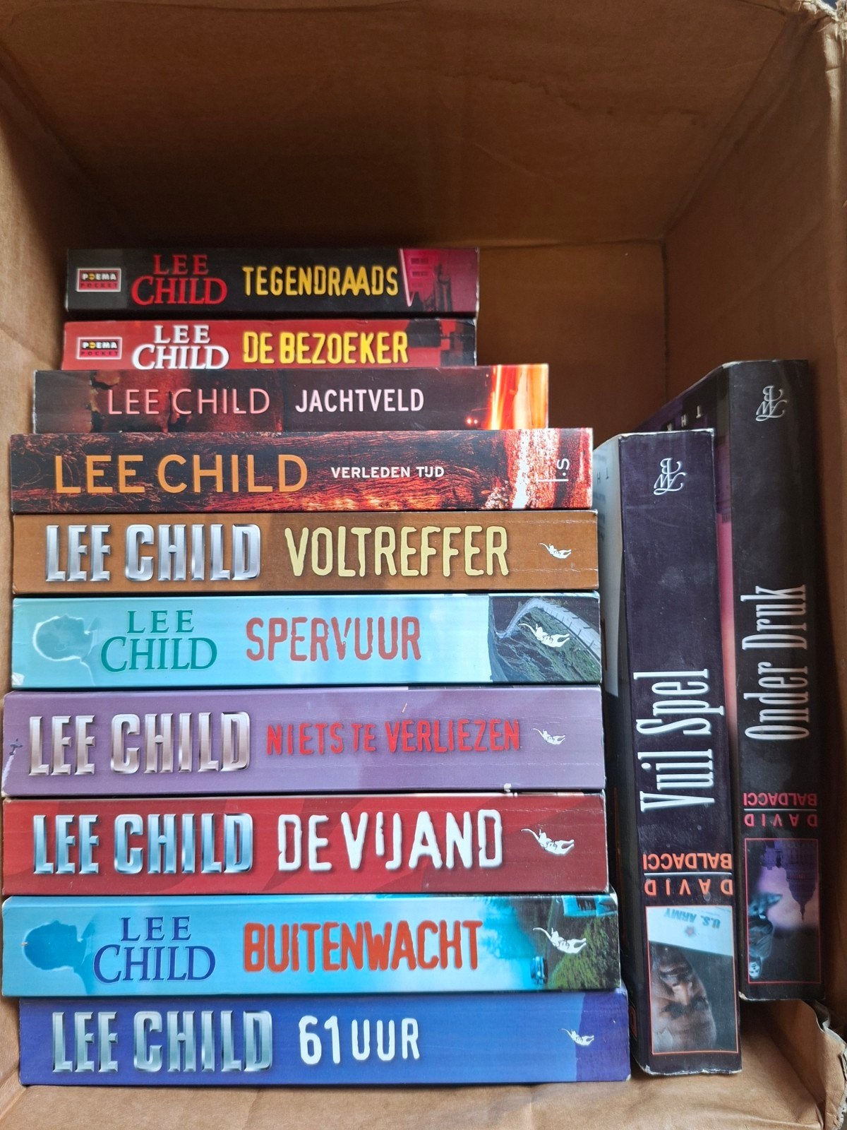 Lee Child & David Baldacci Boekenpakket - 12 Thrillers, Ophalen of Verzenden