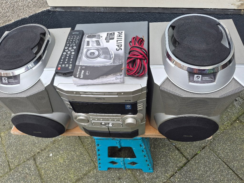 Philips FW-C85 mini hifi-systeem met een 3-cd-wisselaar, Audio, Tv en Foto, Ophalen, Philips, Gebruikt, Cassettedeck