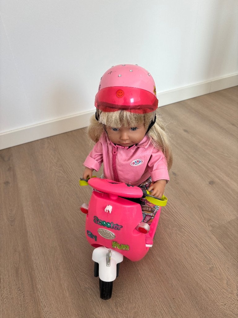 Babyborn pop en scooter, Ophalen of Verzenden, Gebruikt, Babypop