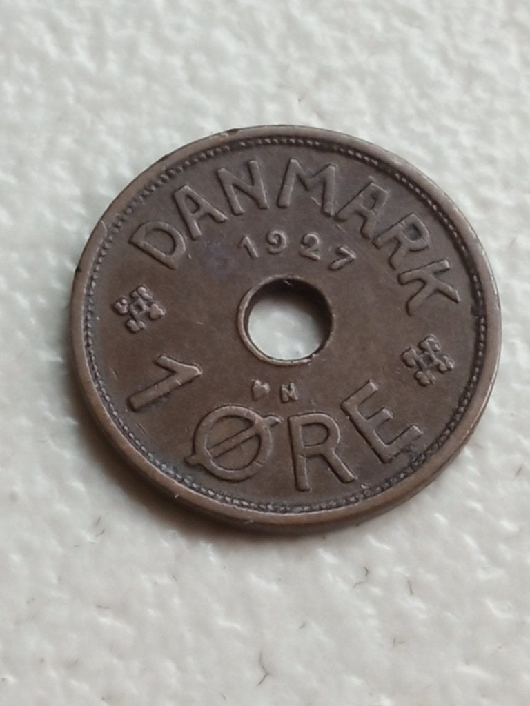 Denemarken 1 ore 1927 N., Ophalen of Verzenden, Overige landen, Losse munt