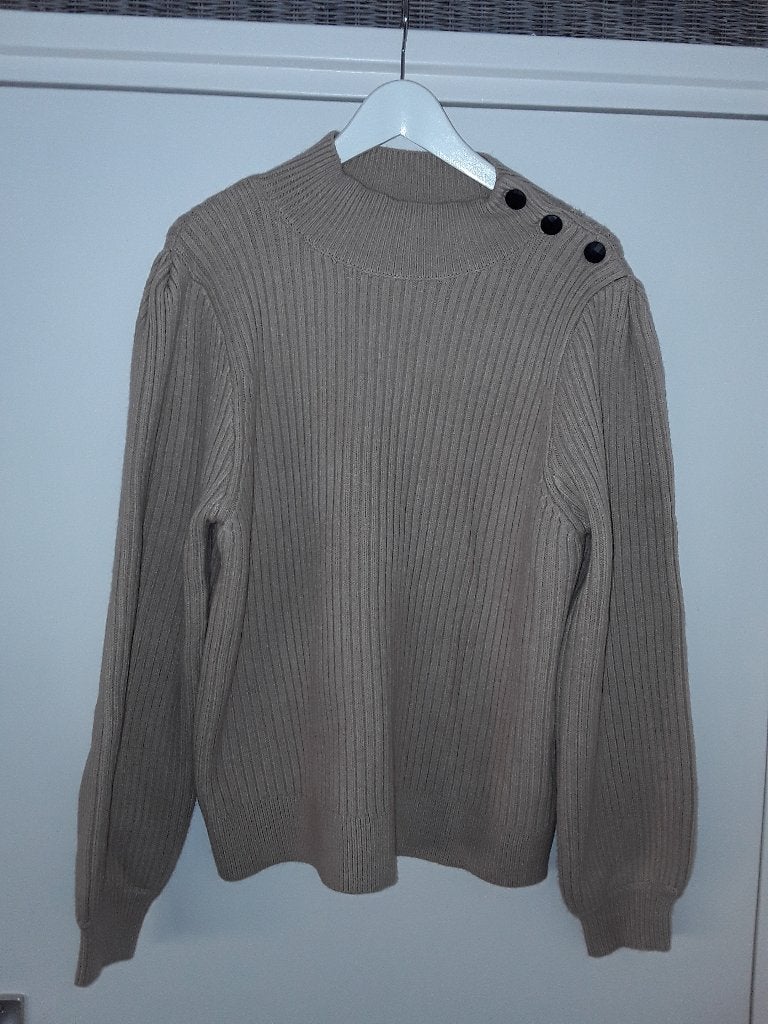 Nukus Beige Trui Met Knopen Maat XL, Beige, Maat 46/48 (XL) of groter, Nieuw, Ophalen of Verzenden