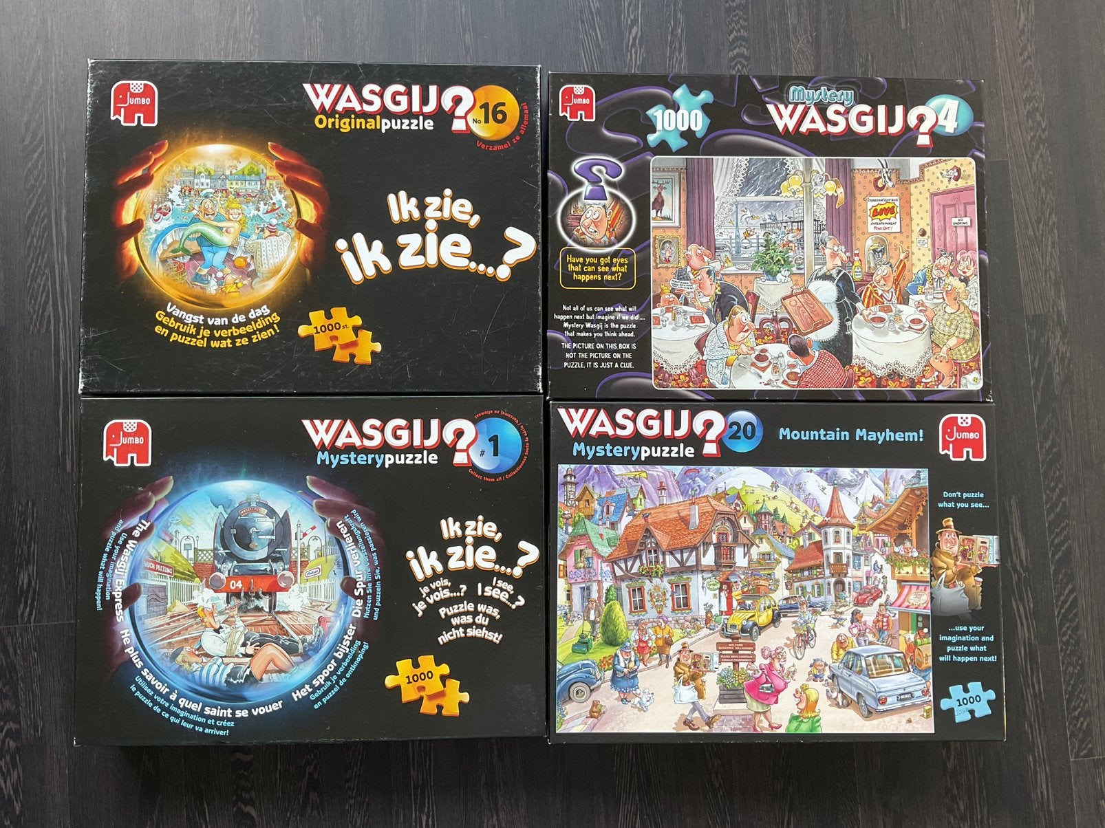 WasGij 1000 en 300 stukjes, Ophalen, 500 t/m 1500 stukjes, Zo goed als nieuw