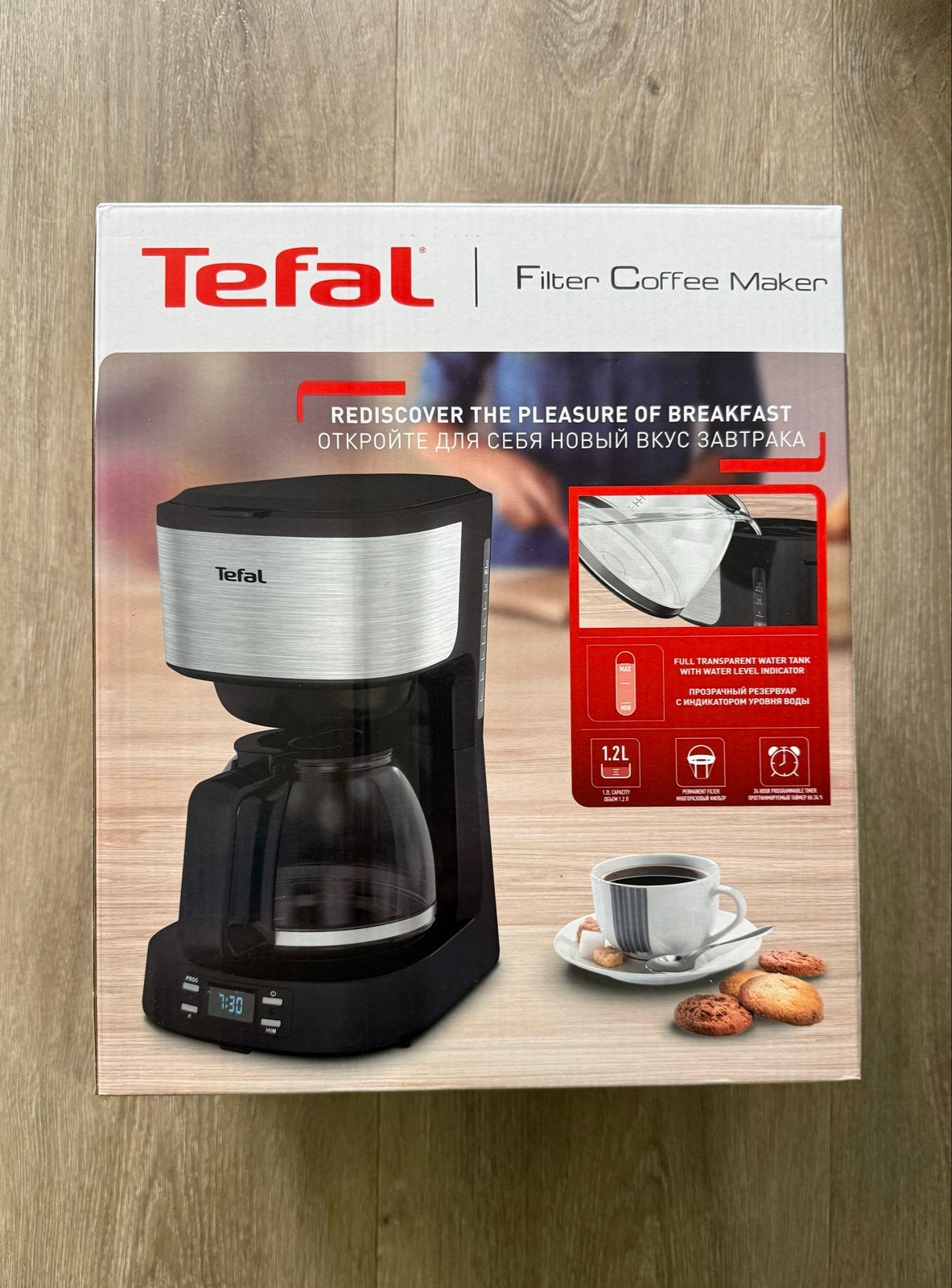 Tefal Filter Koffiezetapparaat - Nieuw in doos, Witgoed en Apparatuur, Koffiezetapparaten, Ophalen, Afneembaar waterreservoir