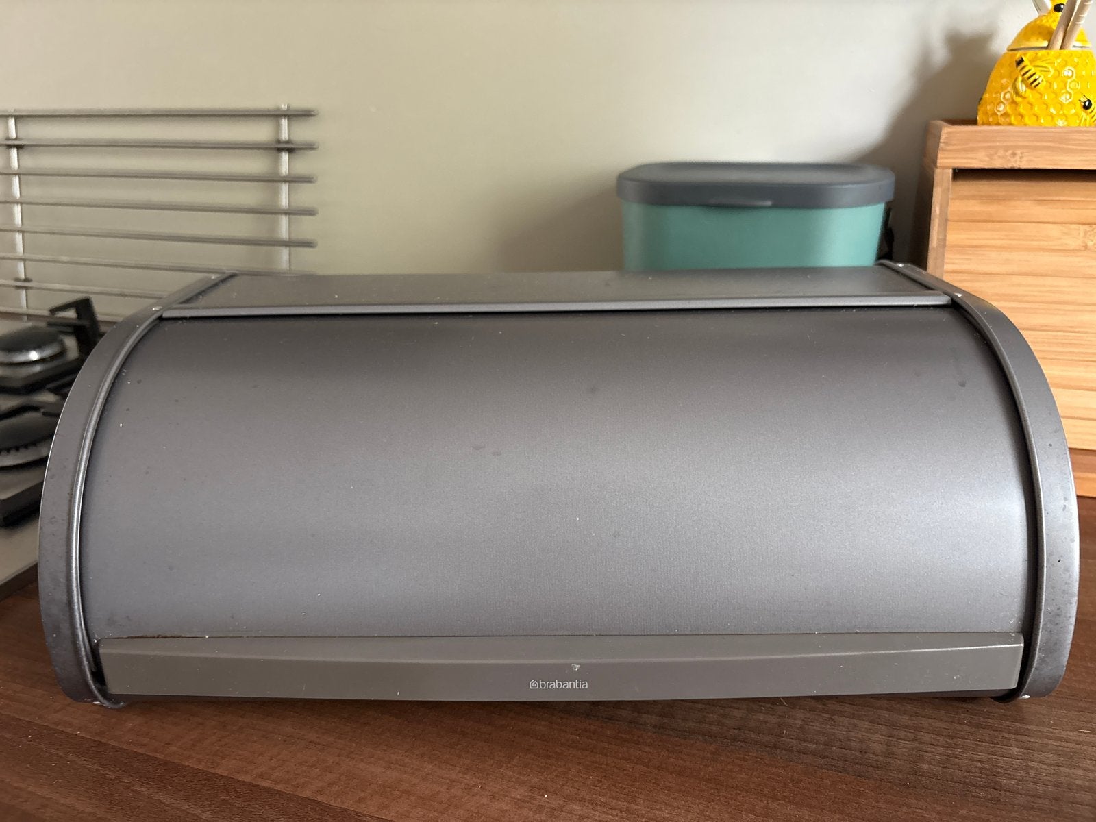 Brabantia Broodtrommel - Grijs, Zo goed als nieuw, Huis en Inrichting, Ophalen, Zo goed als nieuw, Metaal, Broodtrommel