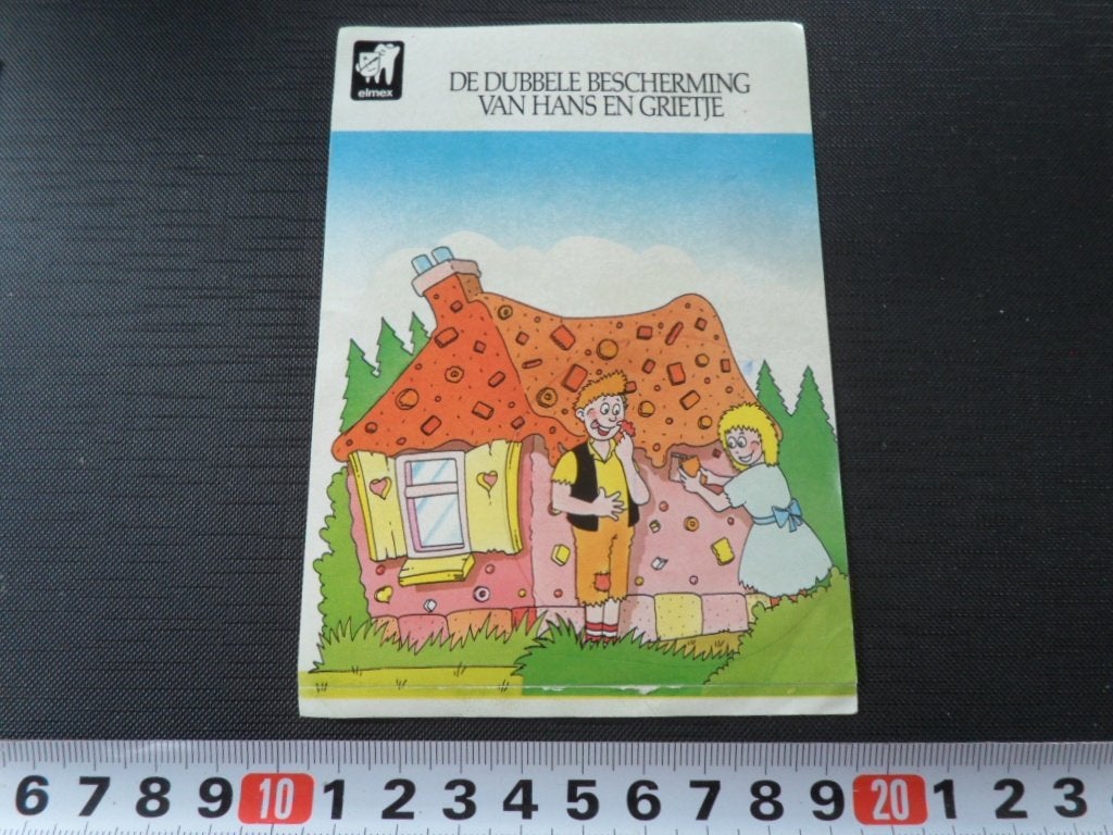 sticker  ELMEX De dubbele bescherming van Hans en Grietje *, Verzamelen, Ophalen, Zo goed als nieuw