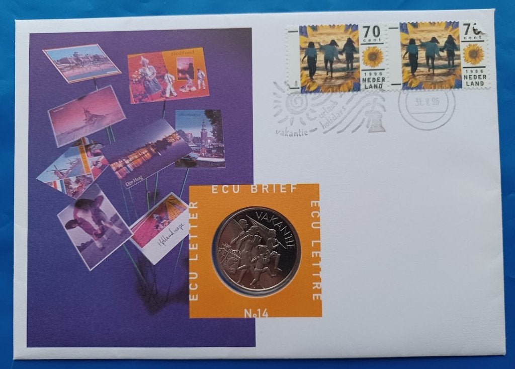 ECU brief 14 - "Vakantie" 1996, Verzenden, Overige materialen, Nederland