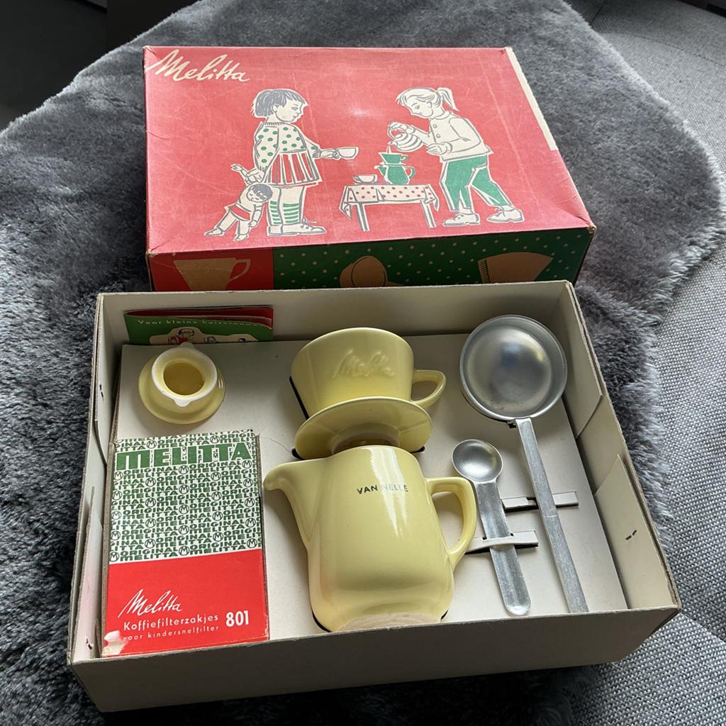 Vintage Melitta Kinderkoffieservies met doos, Ophalen of Verzenden, Gebruikt, Jongen of Meisje