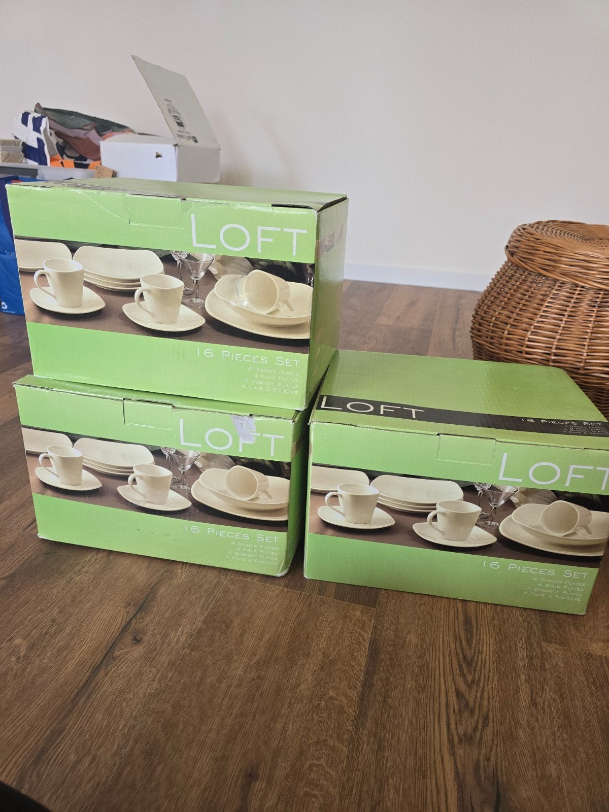 Nieuw Loft Servies Set - 3x 16-delig, Crèmekleurig, Huis en Inrichting, Keuken | Servies, Ophalen, Overige merken, Keramiek, Nieuw