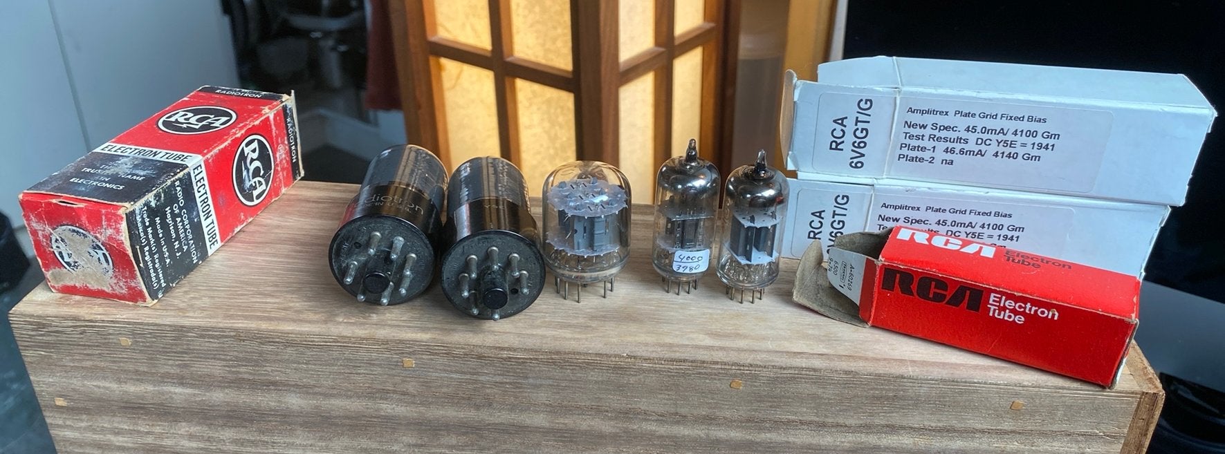 RCA Radiotron buizen 2x 6V6GT gematched + 7025 + 12AT7 + 6C5, Ophalen of Verzenden