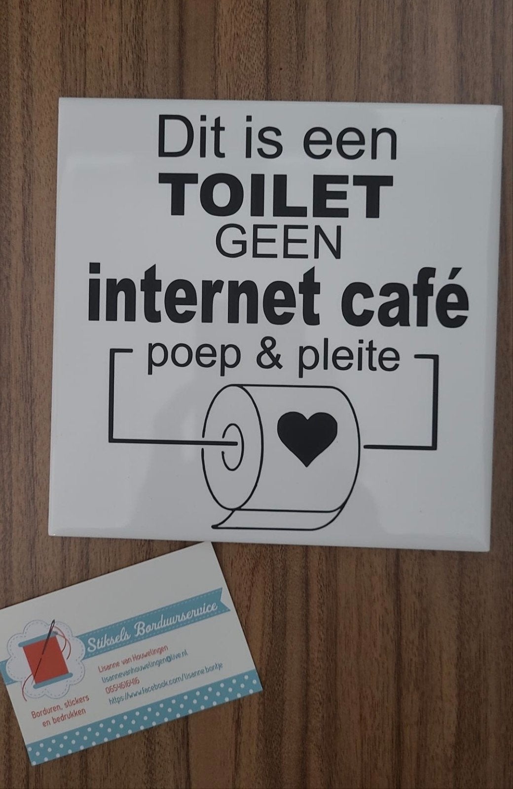 tegeltje poepen en pleite, Ophalen of Verzenden, Nieuw