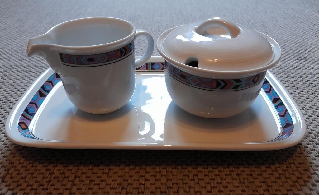 Suiker & Melk stelletje met plateau Thomas Trend Indiana, Ophalen of Verzenden, Zo goed als nieuw