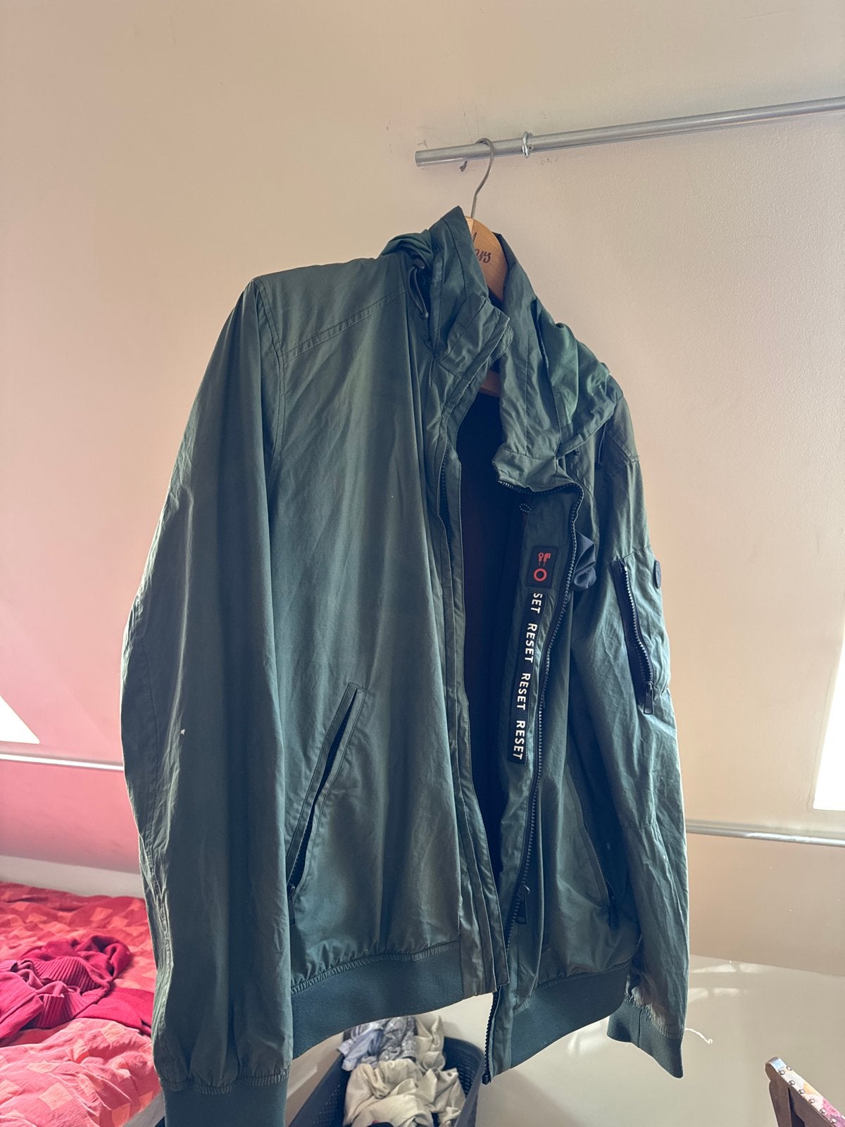 RESET Heren Jas - Maat 56 (XL) - Groen, Ophalen of Verzenden, Gedragen, Maat 56/58 (XL), Groen