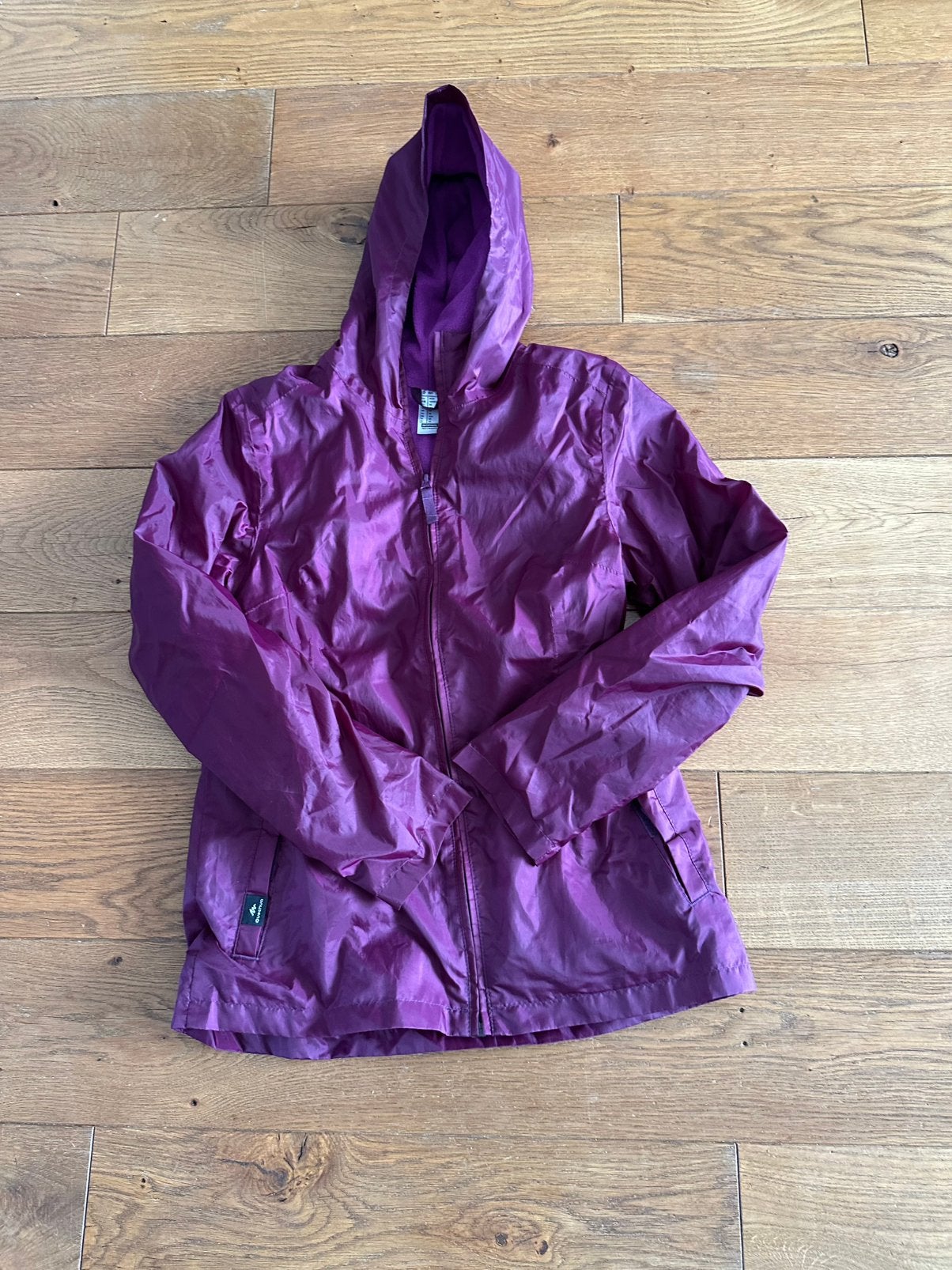 Gevoerde regenjas maat XS Quechua, Kleding | Dames, Ophalen of Verzenden, Zo goed als nieuw, Maat 34 (XS) of kleiner, Paars