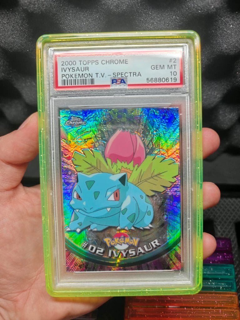 Pokemon Topps Chrome Ivysaur Spectra PSA 10, Verzenden, Zo goed als nieuw, Losse kaart, Foil
