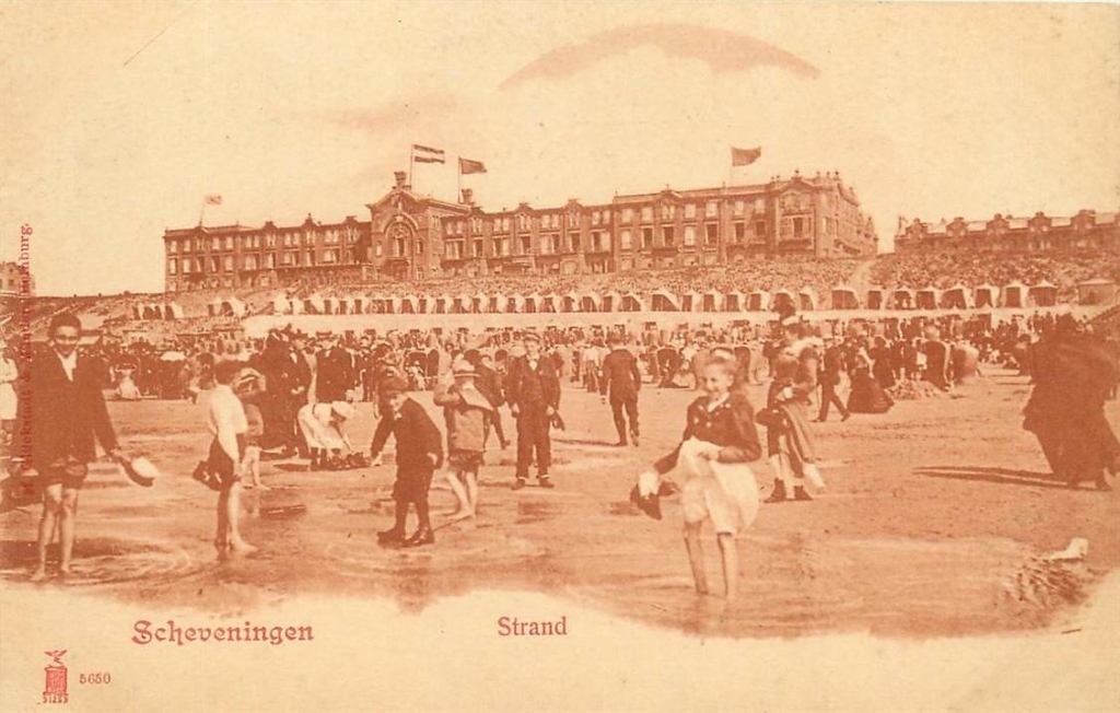 388-215-017 Scheveningen Strand, Verzenden, Voor 1920, Zuid-Holland