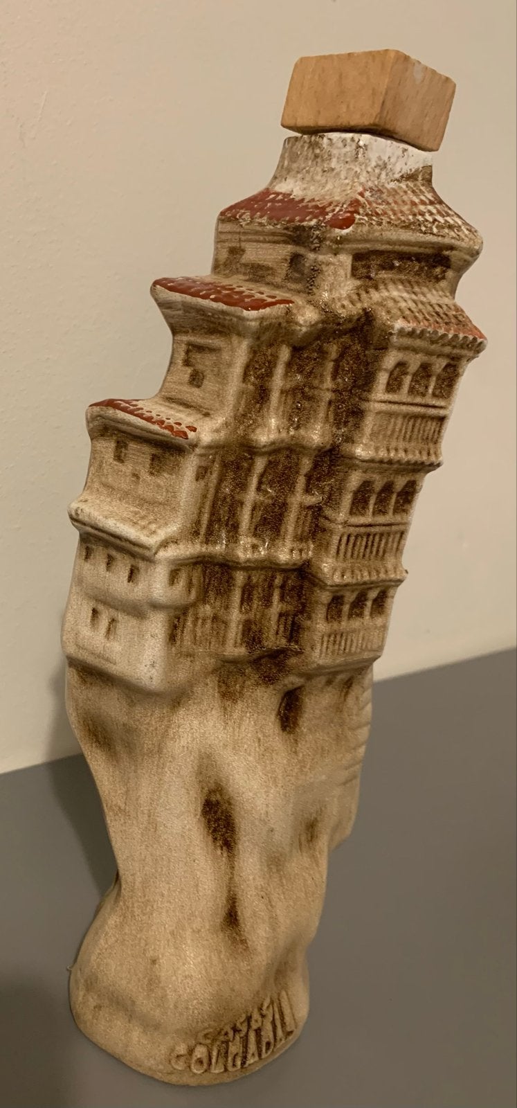 Vintage Toren likeur fles -Casas Colgedas Spanje, Antiek en Kunst, Ophalen of Verzenden