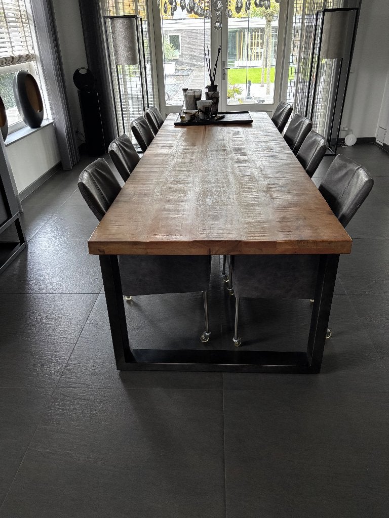 6 antraciet grijze design eetkamer stoelen, Ophalen, Zo goed als nieuw, Grijs, Vijf, Zes of meer stoelen