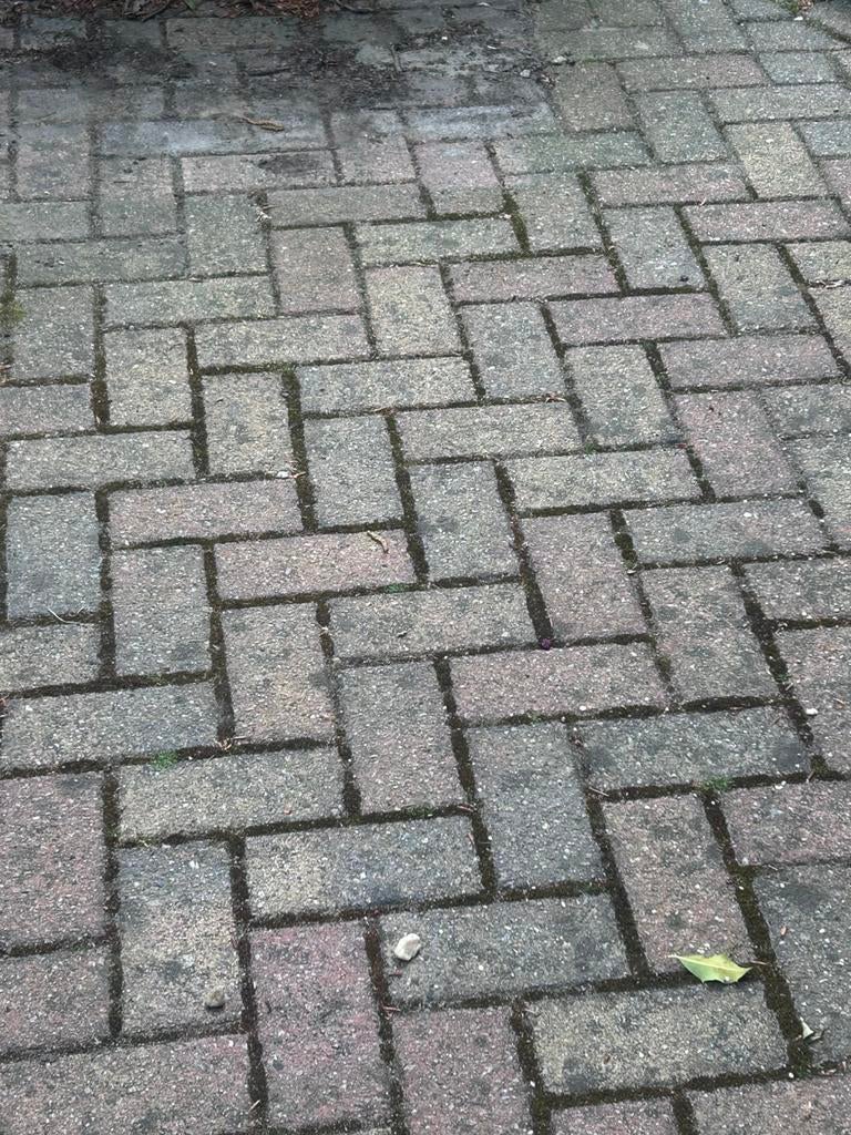 Gratis af te halen Circa 60m2 beton klinkers, Ophalen of Verzenden, Gebruikt, Beton, Klinkers