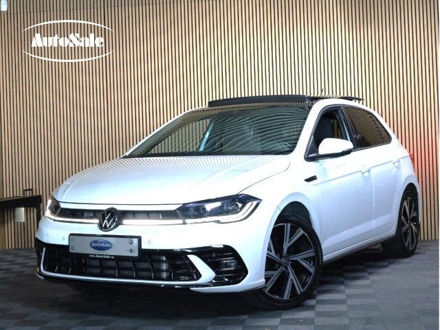 Volkswagen Polo 1.0 TSI R-Line Business AVM DSG CARPLAY ACC, Auto's, Volkswagen, Stof, Gebruikt, Euro 6, Wit