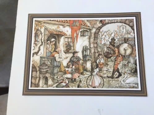 Anton Pieck prenten uit een zakelijk kalender, 1980 tot heden, Ophalen of Verzenden, Zo goed als nieuw, Prent