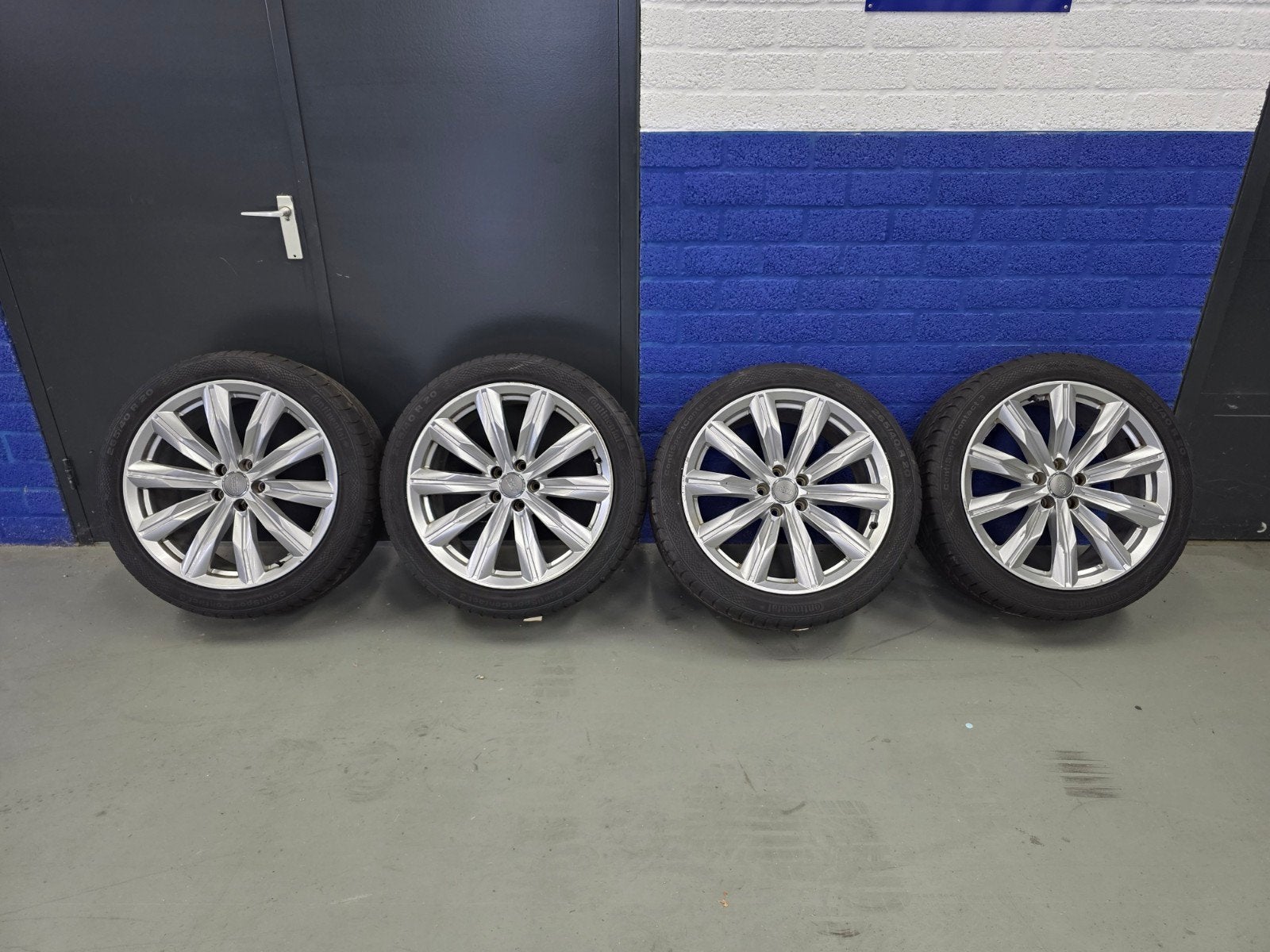 Audi 20" 5x112 zomerbanden + velgen 265/40 R20 incl. TPMS, Ophalen, Gebruikt, 265 mm, Banden en Velgen
