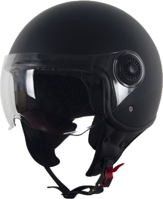 Vito Loreto Jethelm - Motor/Scooterhelm - Matzwart - Maat XL, Ophalen, Zo goed als nieuw, Extra large of groter, VITO