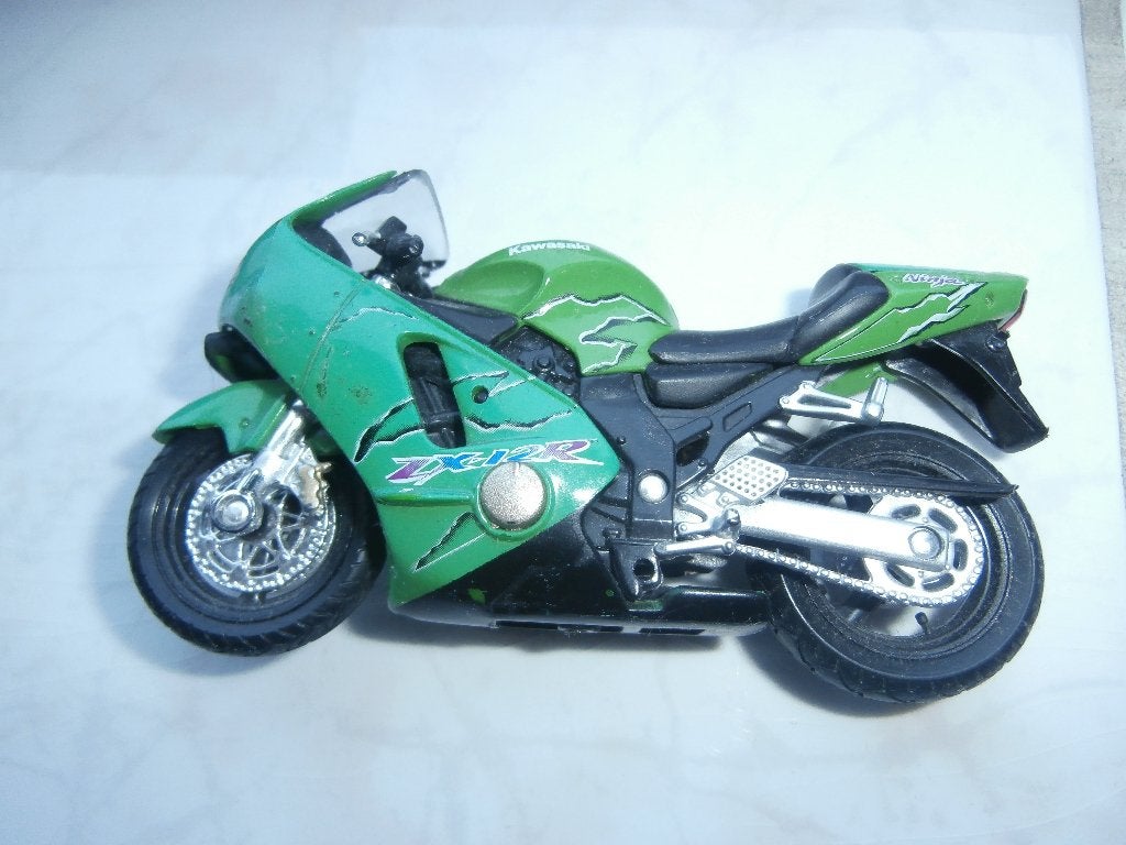 motorfiets speelgoedmotor plastic motor groen speelgoedauto, Ophalen of Verzenden, Gebruikt