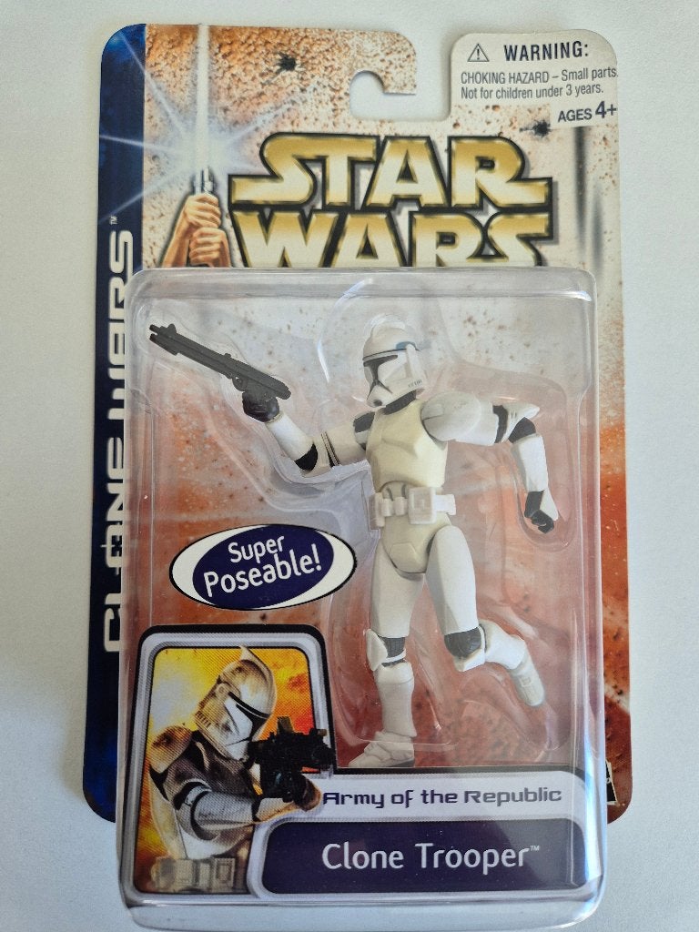 Star Wars CW 2003 Clone Trooper Super Poseable Runnng, Ophalen of Verzenden, Nieuw, Actiefiguurtje