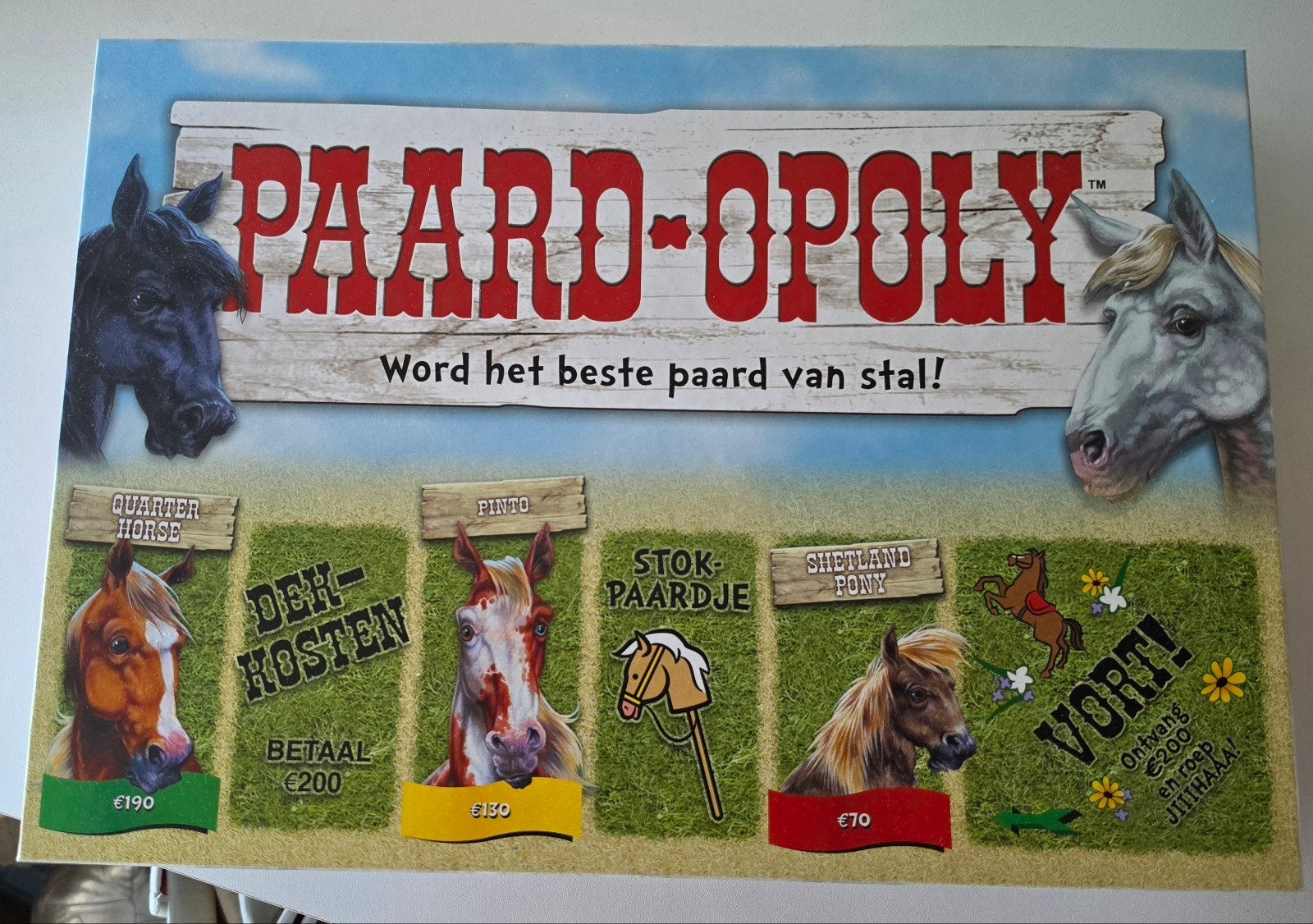 Paard-opoly Bordspel - Word het beste paard van stal!, Drie of vier spelers, Ophalen of Verzenden, Nieuw, Onbekend