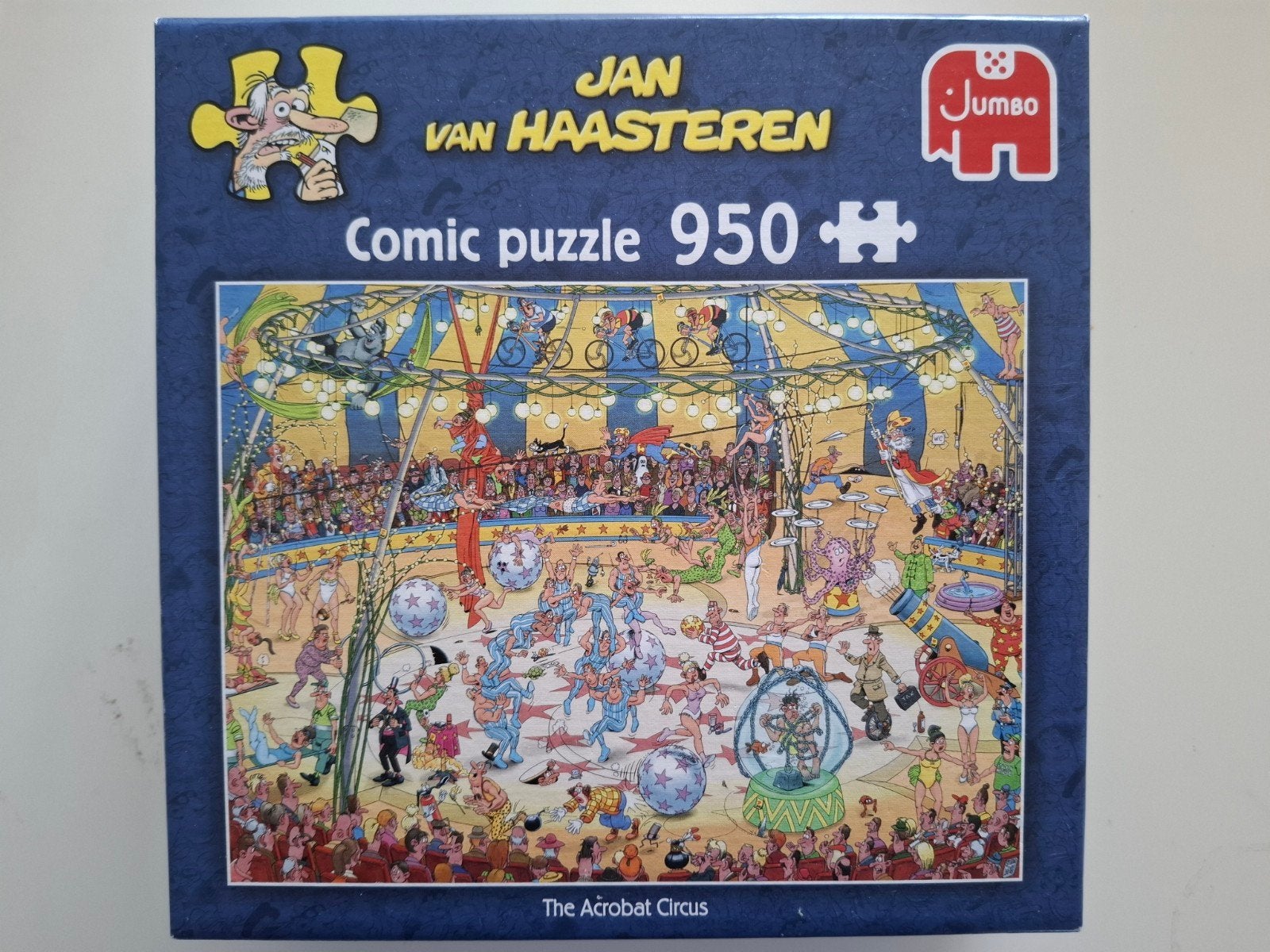 Jan van Haasteren 'The Acrobat Circus' 950 stukjes + poster, Ophalen of Verzenden, 500 t/m 1500 stukjes, Zo goed als nieuw, Legpuzzel