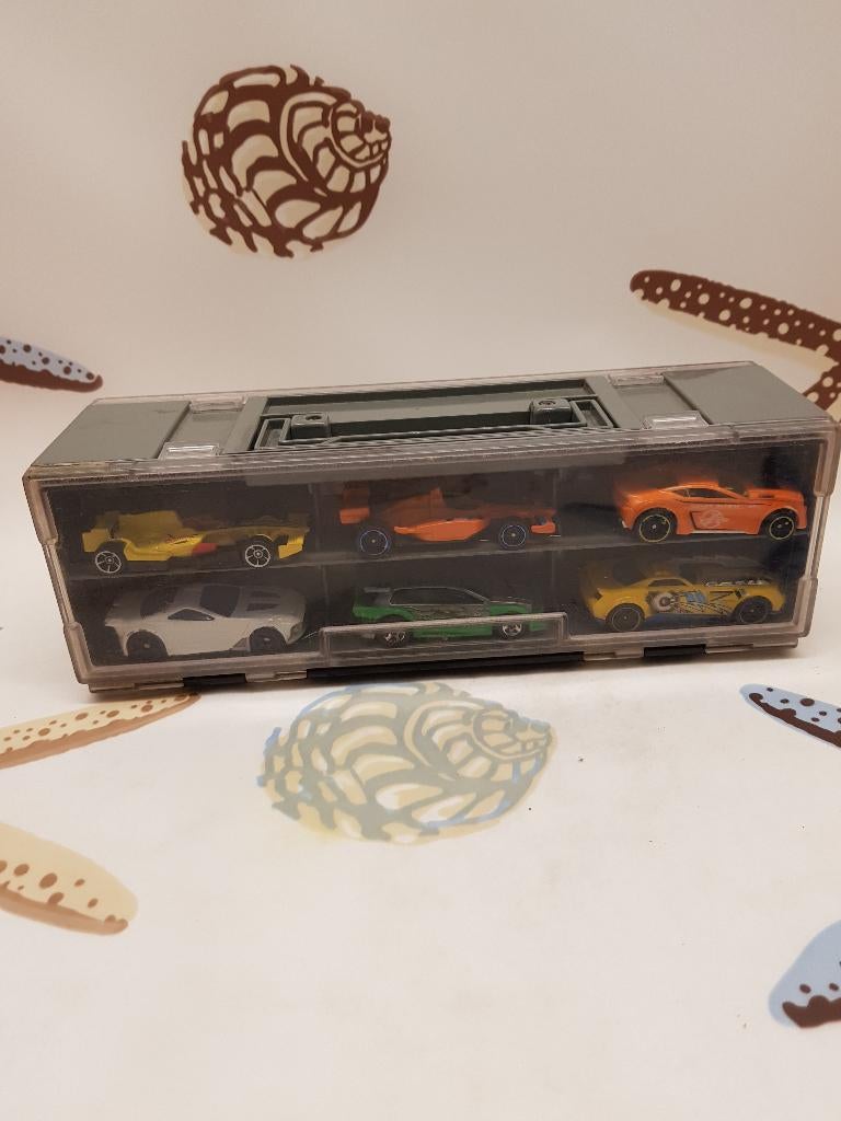 Hot Wheels en andere in verzamelbox, Ophalen of Verzenden, Gebruikt, Overige typen