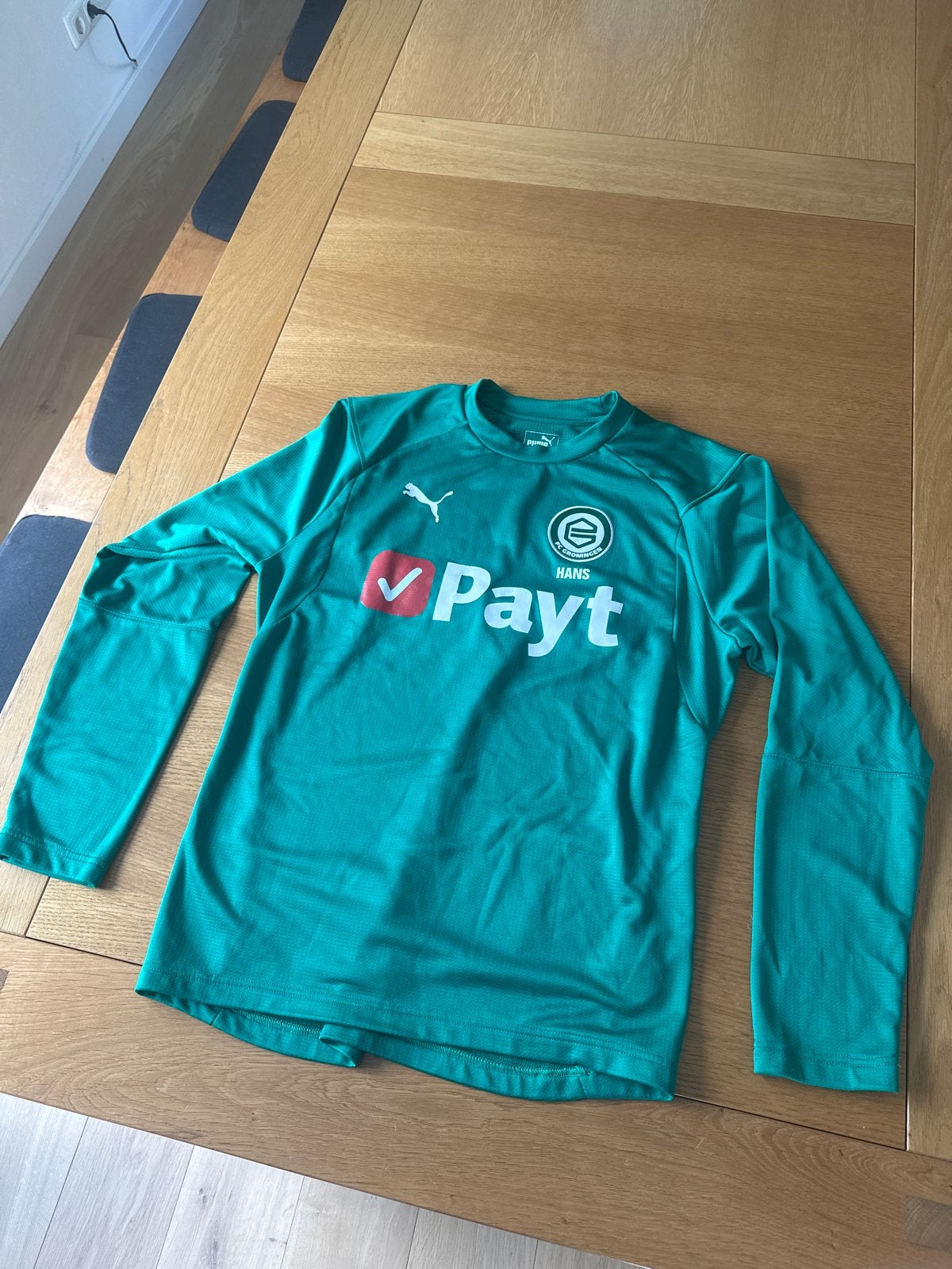 FC Groningen thuisshirt lange mouwen - Maat M, Maat S, Ophalen of Verzenden, Zo goed als nieuw, Shirt