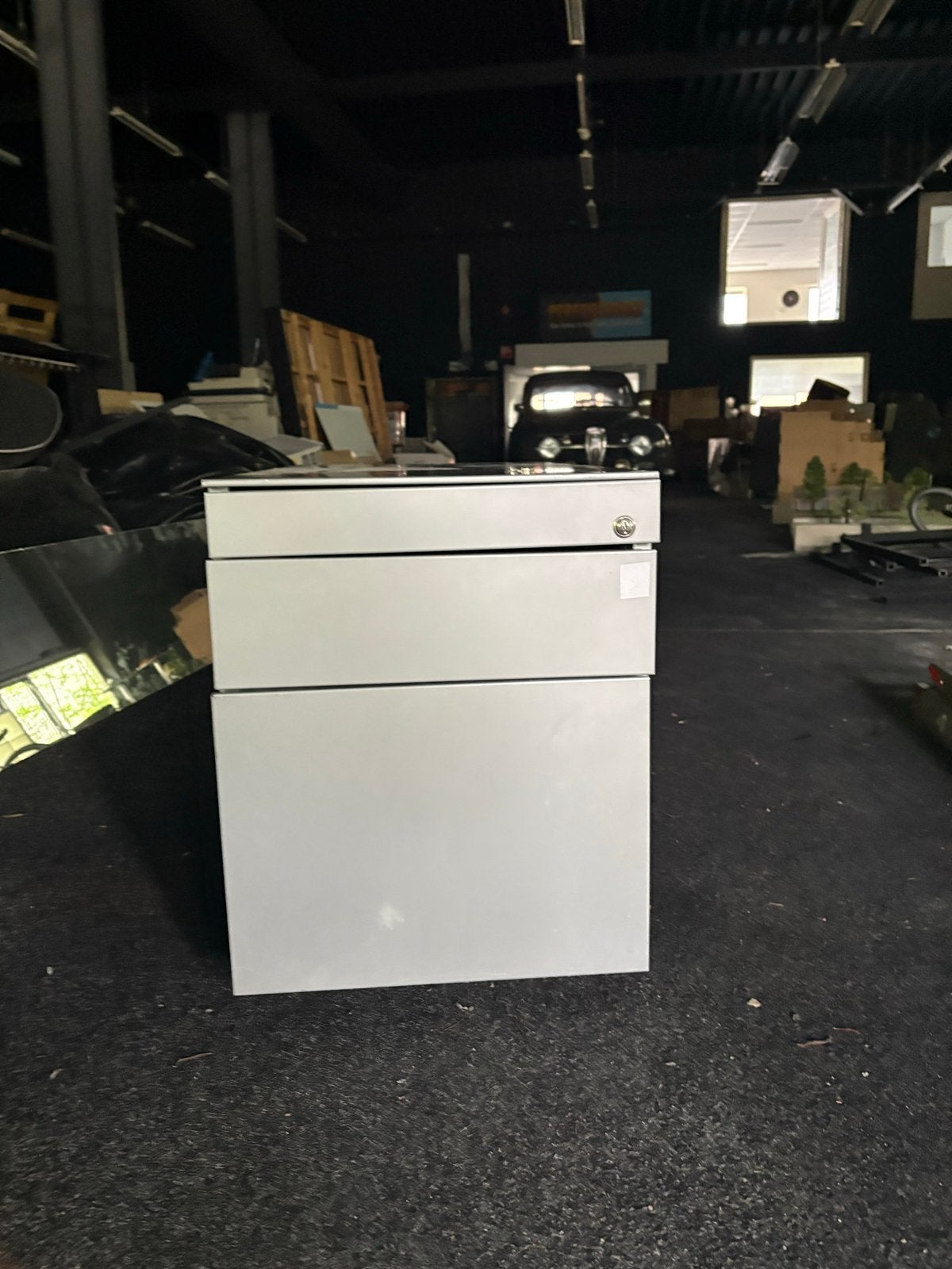Ladeblok met 2 laden - Grijs, Ophalen, Minder dan 50 cm, Gebruikt, 1 of 2 laden