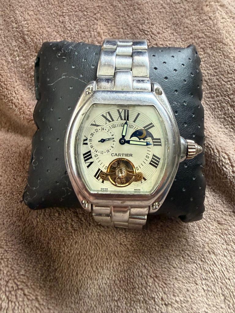 Cartier Roadster Polshorloge - Staal, Automatisch, Overige merken, Gebruikt, Staal, Polshorloge