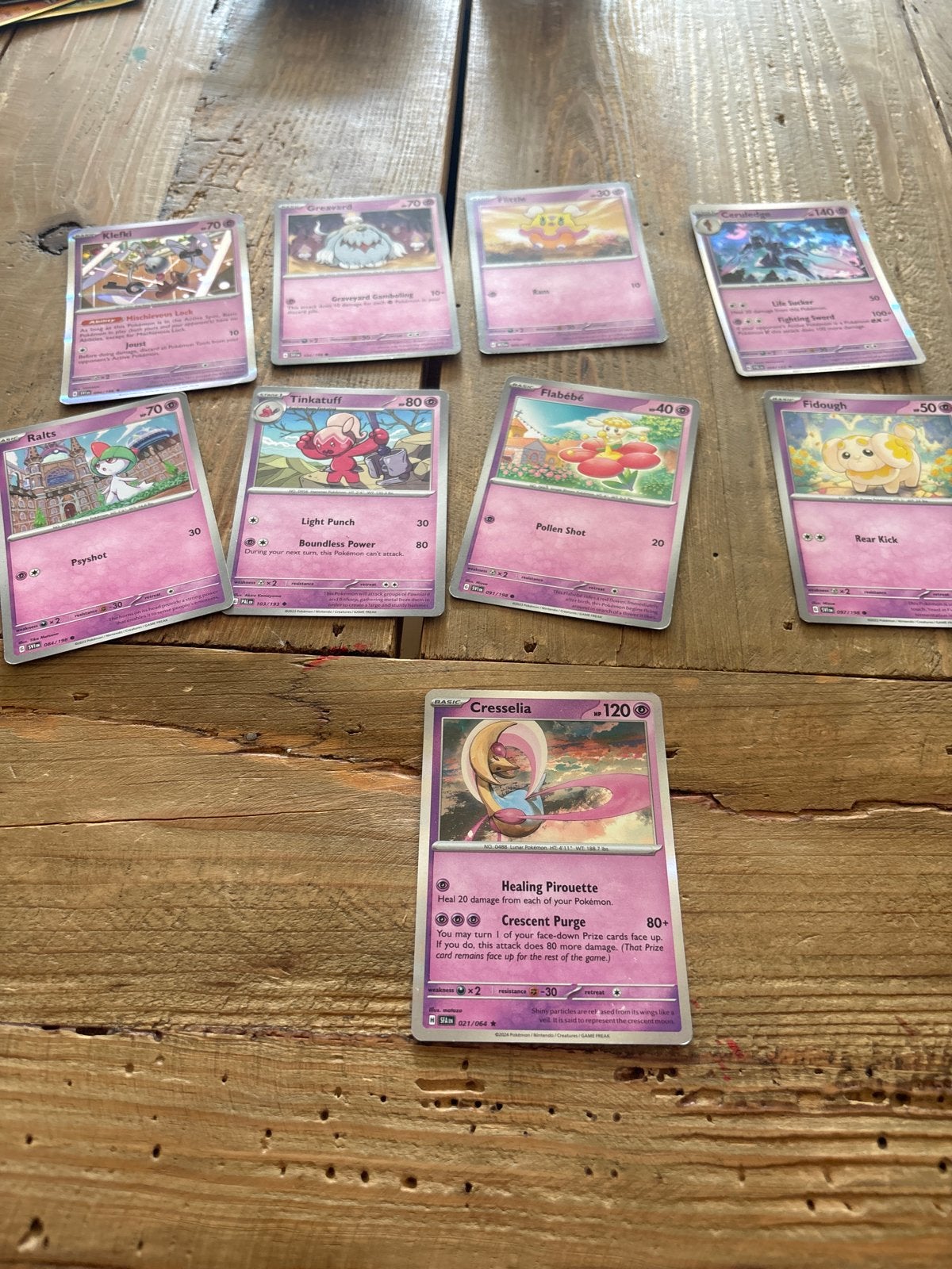 Pokémon kaarten set van 9 - Diverse karakters, Ophalen of Verzenden, Gebruikt, Meerdere kaarten