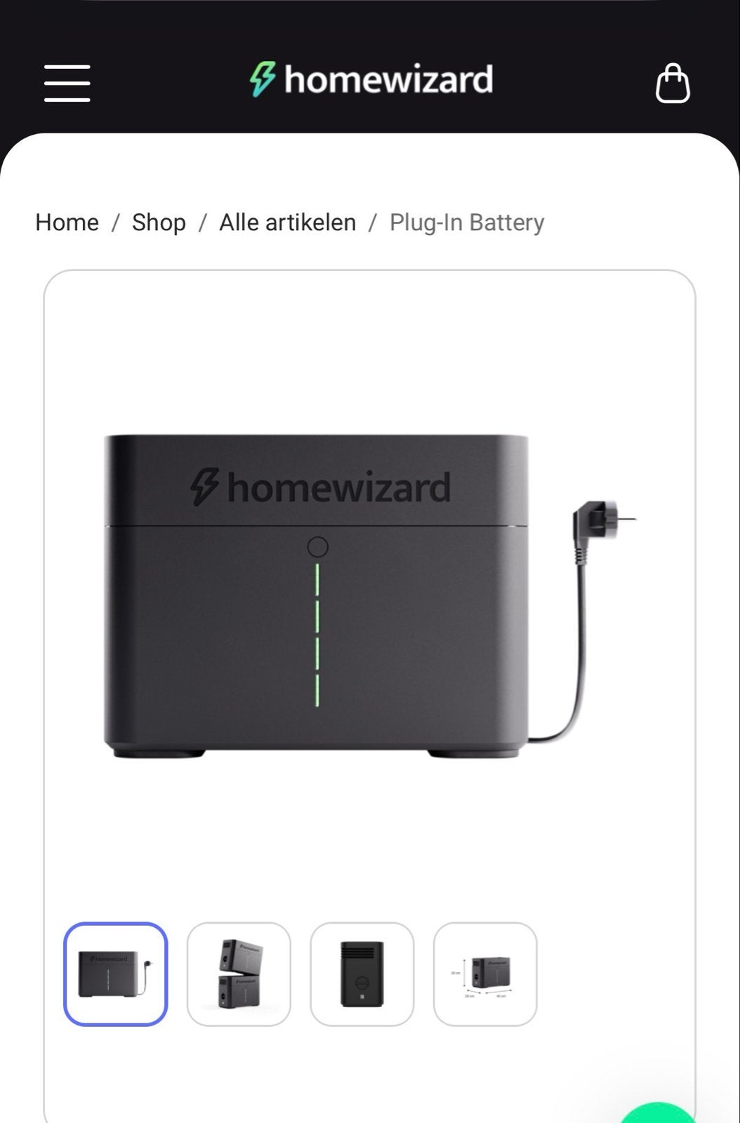 Homewizard Plug-In Batterij voor slimme apparaten, Ophalen, Gebruikt