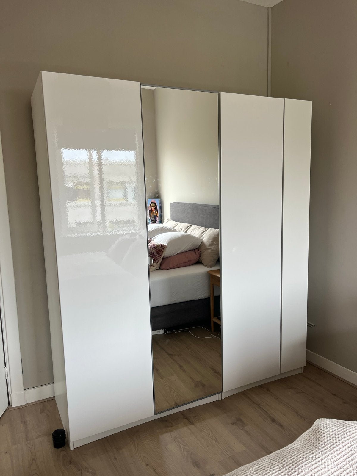 IKEA Pax Kast Wit met Staande Spiegel, Ophalen, Overige materialen, Gebruikt, 200 cm of meer