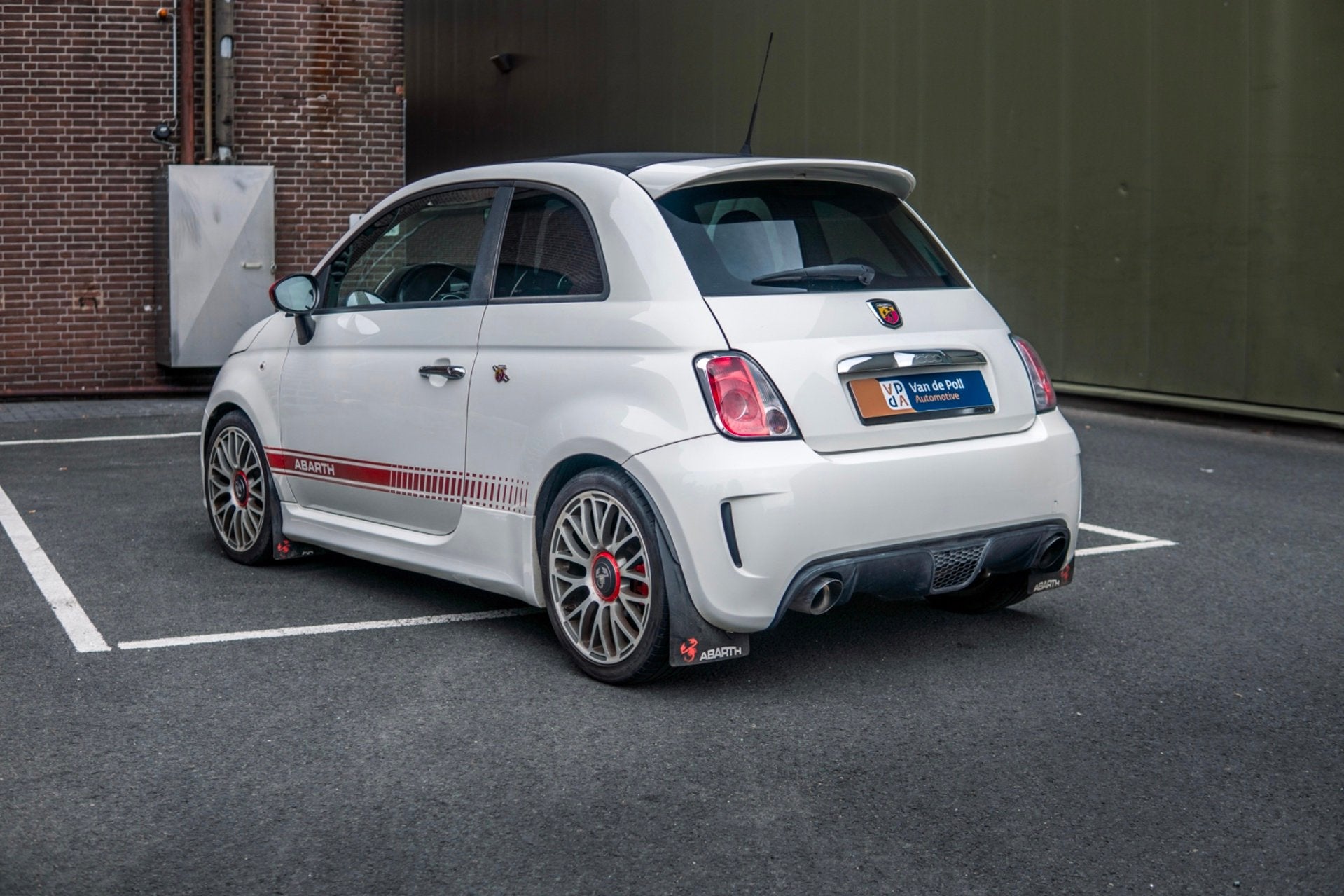 Fiat 500 1.4-16V Abarth Airco l Sportuitlaat l Dakraam l 17', Auto's, Voorwielaandrijving, 4 cilinders, Wit, 1010 kg