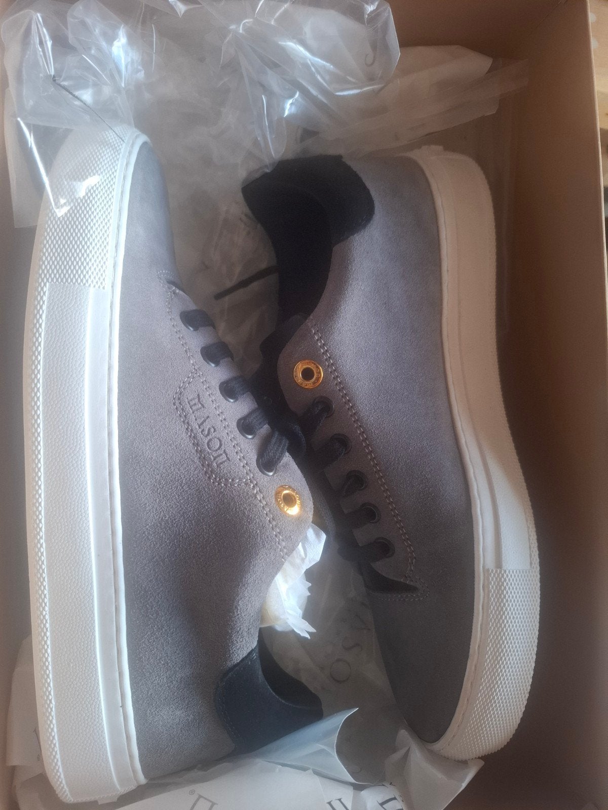 Mason Garments Roma Suede Cortex Black  grey Sneakers Maat 4, Kleding | Heren, Zwart, Nieuw, Ophalen of Verzenden, Sneakers of Gympen